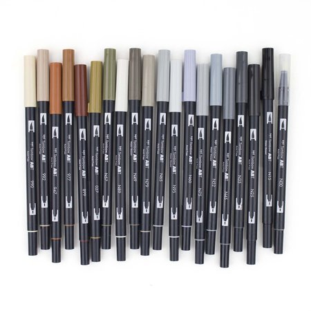 Tombow DUAL BRUSH SET 20 NEUTRALS 56194